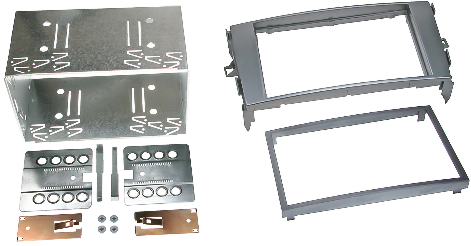 Monteringsram 2-din set Toyota Auris 2007- Grå