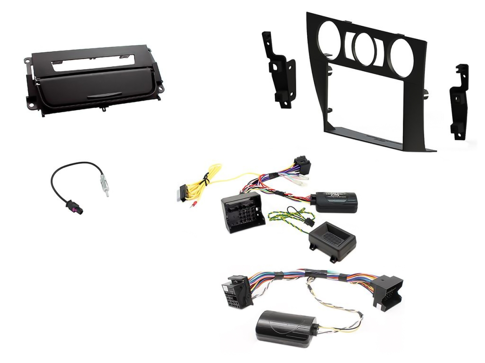 Installationskit BMW 3-Serie E90 06-14, Manuel A/C, Mattsvart
