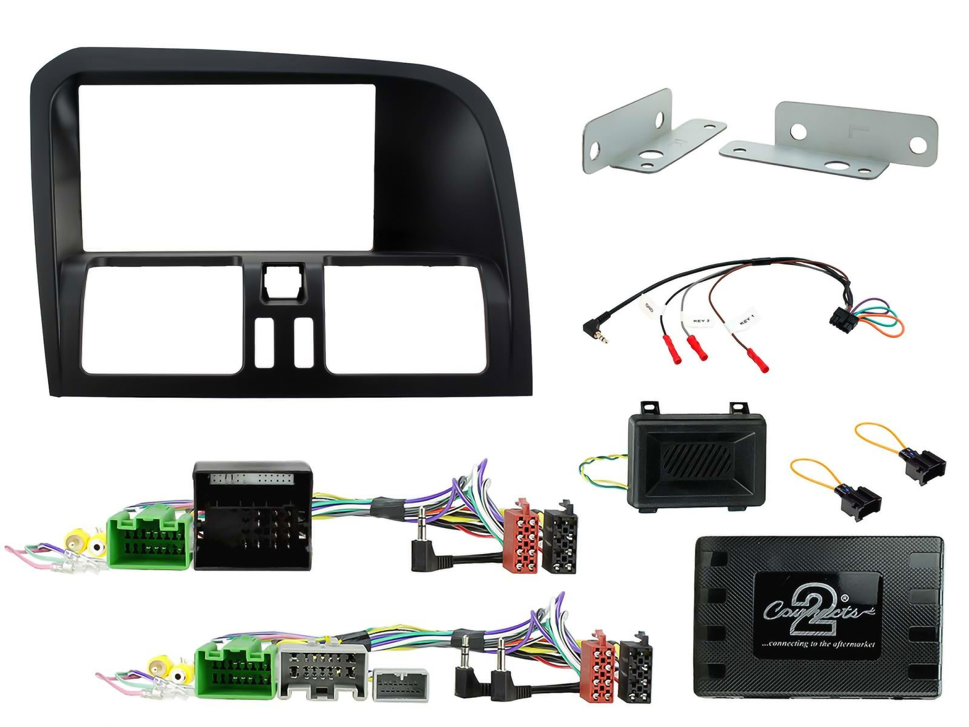 Installationskit Volvo XC60 2008-2017 dubbel-DIN, aktivt system