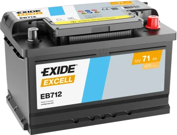 Exide Excell EB712 71 Ah