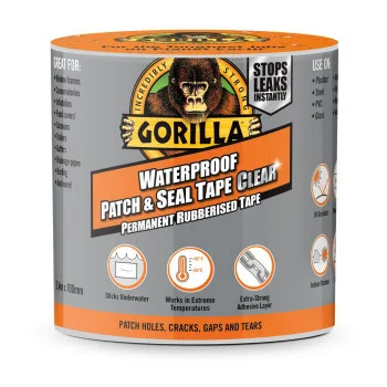 Gorilla Patch & Seal Tape Transparent 24655, 100 mm x 2.4 m, Vattentät