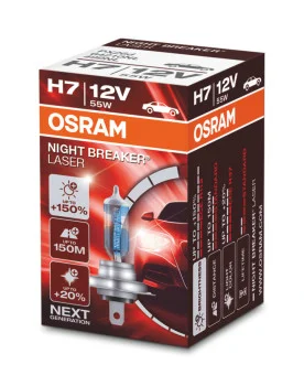 P&aelig;re, H7 NIGHT BREAKER LASER next generation, 1 stk Osram