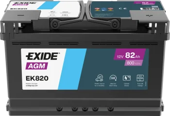 Exide AGM EK820 Start-Stop 82 Ah