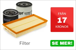 Oljefilter, br&auml;nslefilter och luftfilter