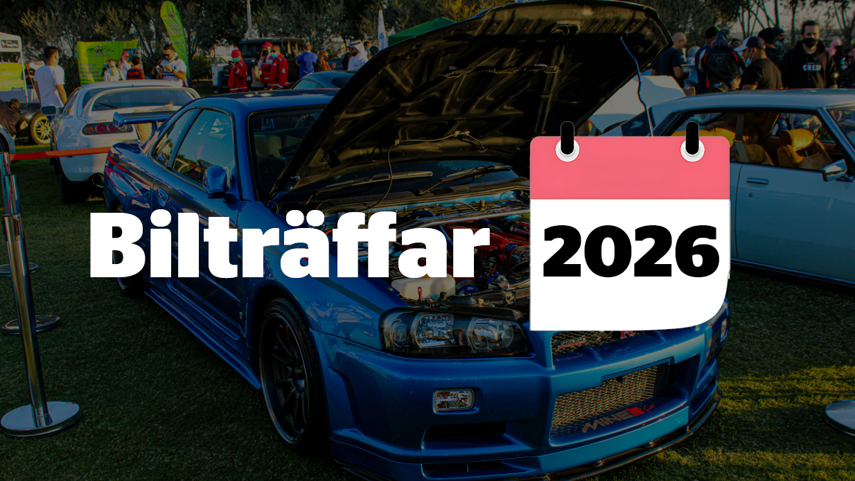 Bilträffar, cruising, motorevent och veteranbilsträffar - Kalender 2026