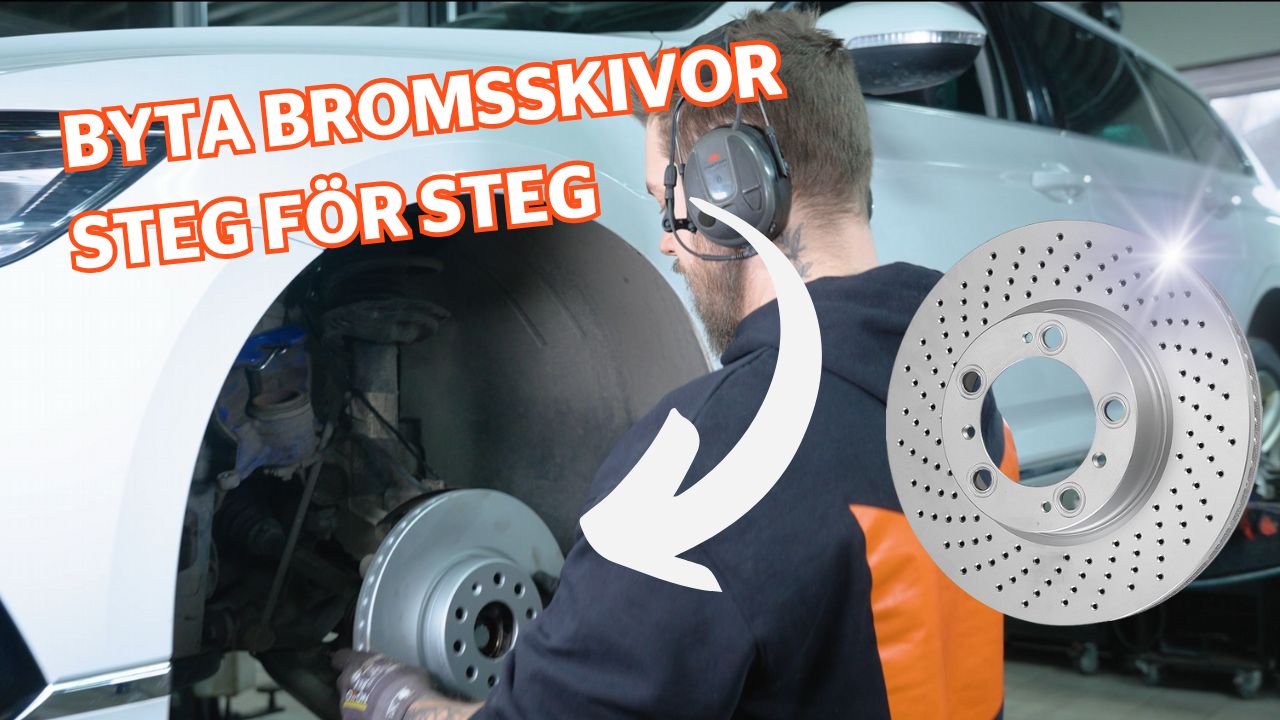 Byta bromsskivor och bromsbelägg - Steg för steg
